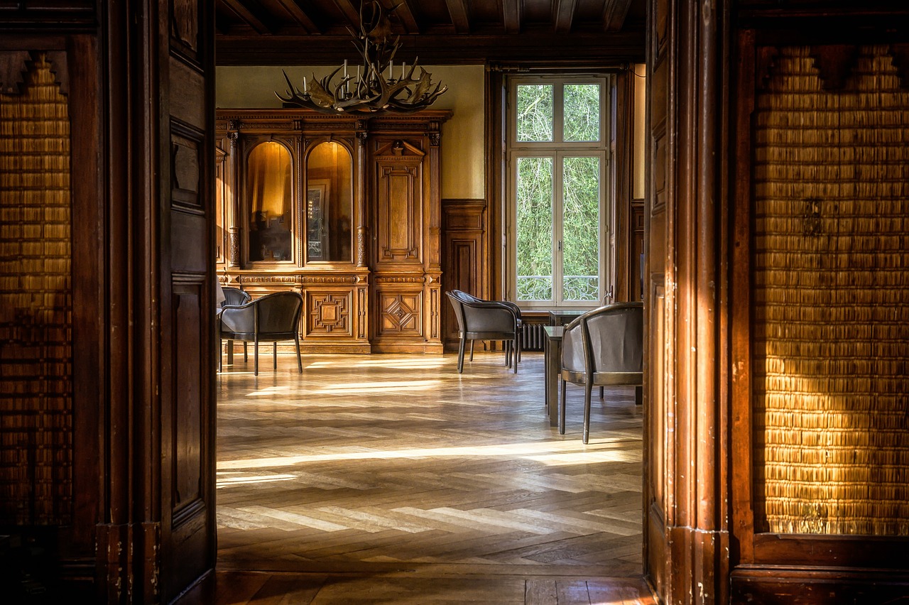 room, space, parquet, salon, smoking rooms, wood, chair, wooden floor, light space, sun, light, living room, nature, design